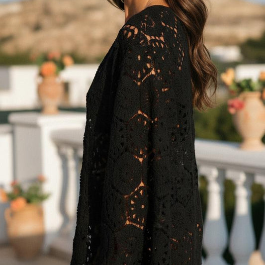 La Vire - Lemin | Langärmliges Durchbrochenes Sommerkleid