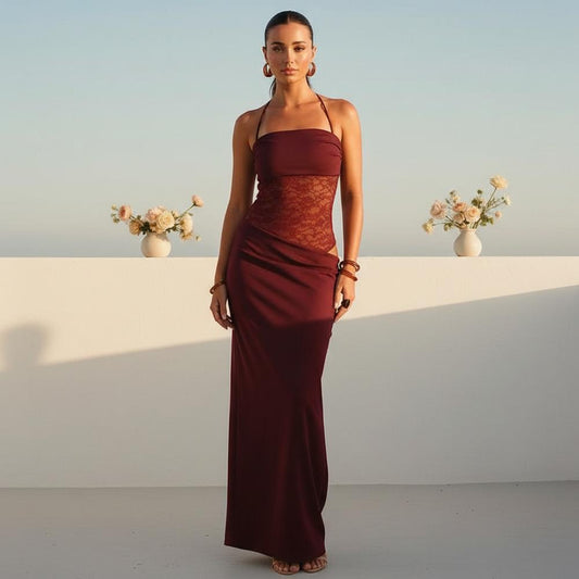 La Vire - Tilan | Ärmelloses Asymmetrisches Maxikleid