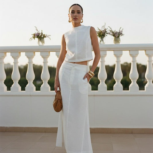 La Vire - Vanor | Ärmelloses Bodenlanges Sommerkleid