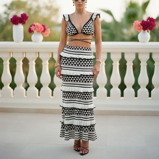 La Vire - Yosol | Zweiteiliges Gemustertes Sommerkleid