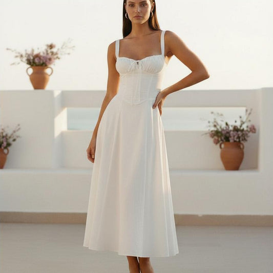 La Vire - Elhal | Ärmelloses Tailliertes Sommerkleid